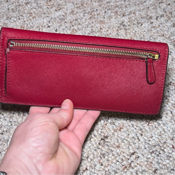 Michael Kors Red Jet Set Medium Tote Bag And Wallet Set - Picture 11 of 11